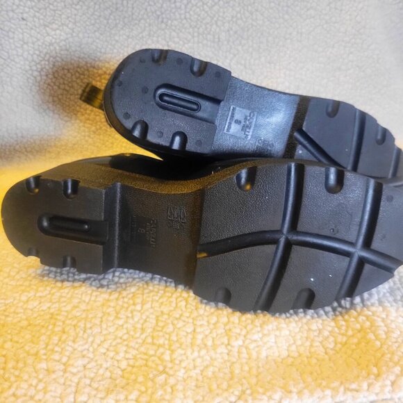 Capelli New York Women's Rain Boot Black Patent Upper - Rugged Sole = Size 8 - Picture 2 of 7